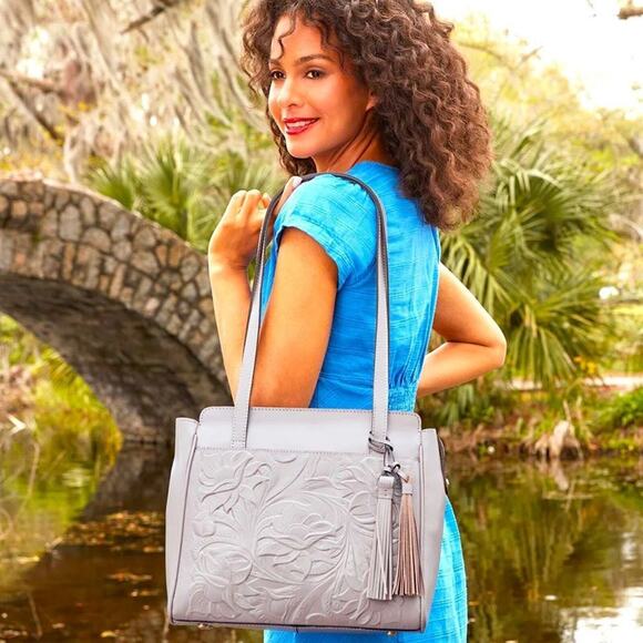 Patricia Nash Rosedale Tote Vintage Vegetable Tanned Cavo Tooled New w/ Tag SOO - Picture 5 of 7